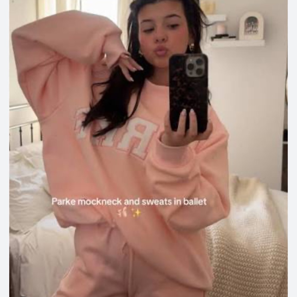 Parke crewneck sweatshirt in ballet pink